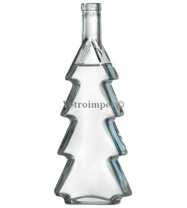 500ml Karácsonyfa üvegpalack